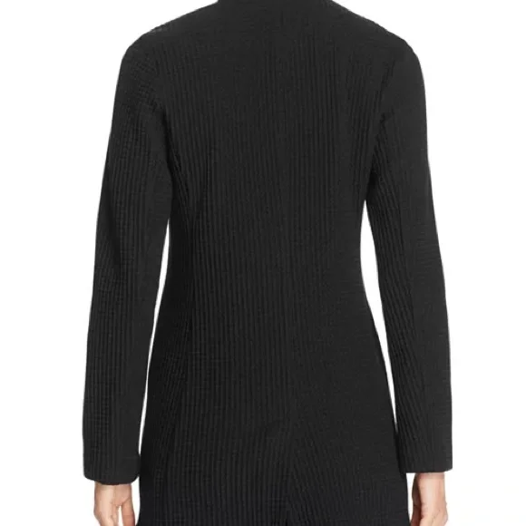 Eileen Fisher Gray Modern Trench Coat with Stand-Up Collar